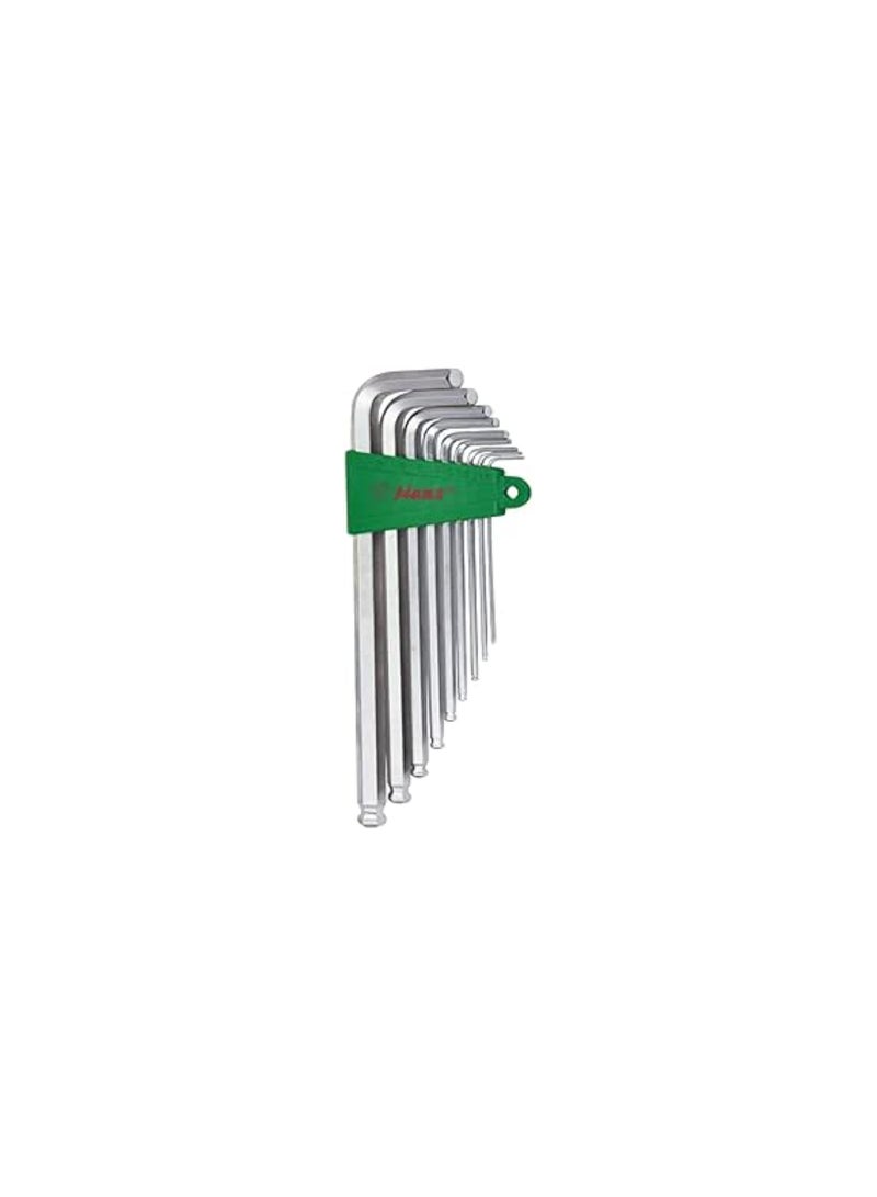 Hans Extra-Long Ball-End Hex Key Set 9 Pieces (1.5mm–10mm) – Product Code 16772-9M